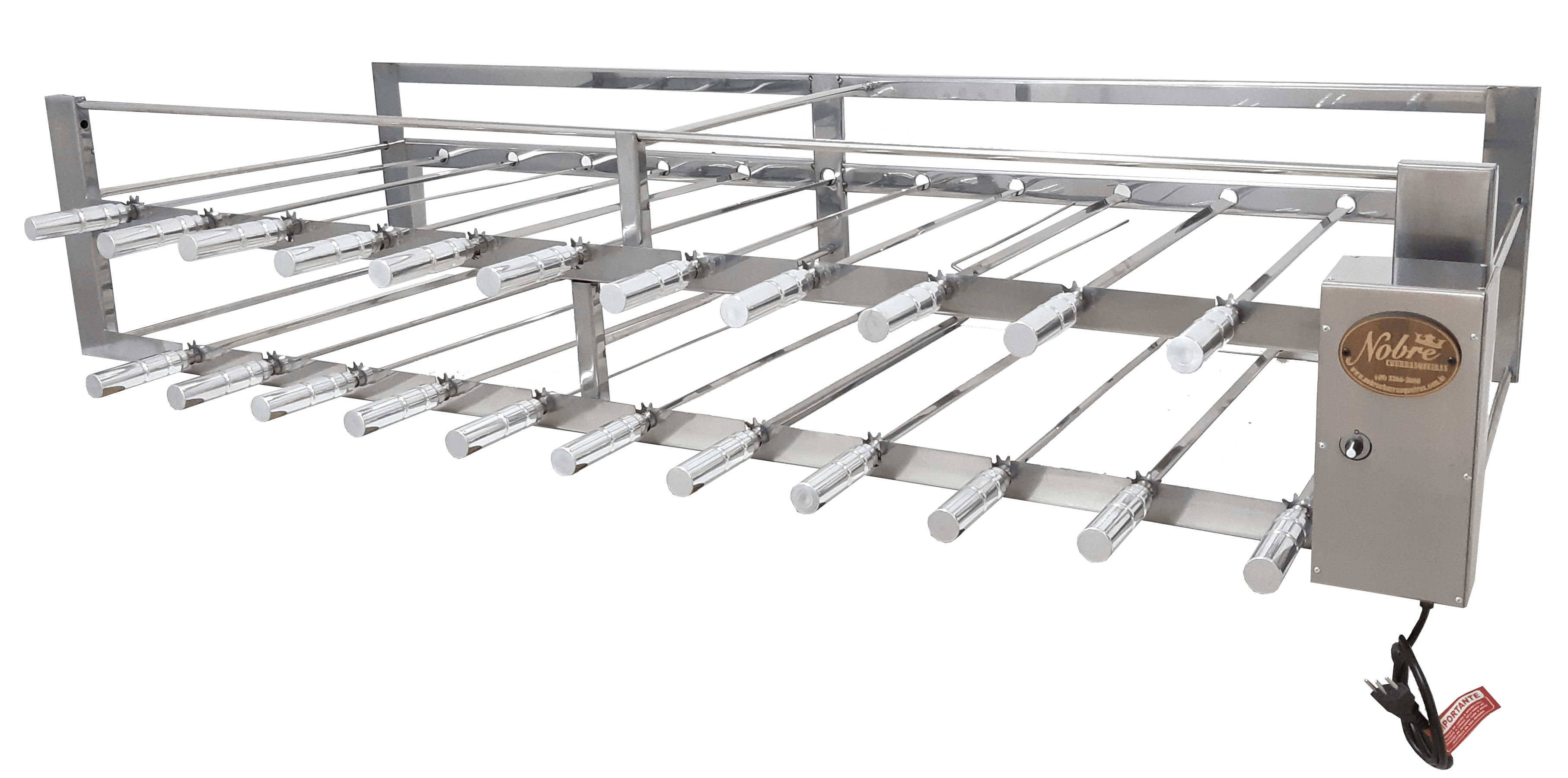 CHURRASQUEIRA ROTATIVA SOB MEDIDA COM 20 ESPETOS (SISTEMA DE CORRENTE) inox 304 