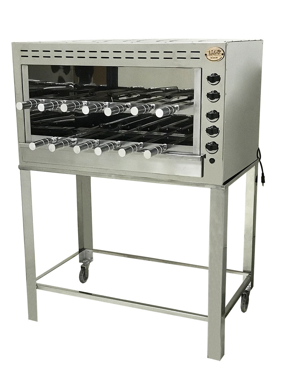 CHURRASQUEIR À GÁS 12  ESPETOS COM SUPORTE