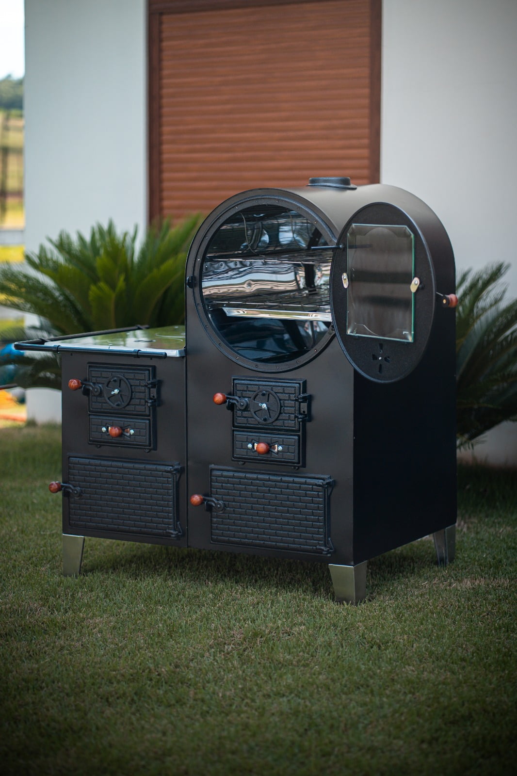 FORNO À LENHA COM FOGÃO E GABINETE PÁTRIA