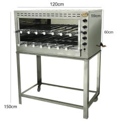 CHURRASQUEIRA A GÁS 15 ESPETOS SEM SUPORTE CHURRASQUEIRA A GÁS 15 ESPETOS SEM SUPORTE