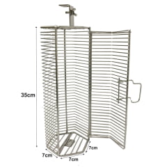 CHURRASQUEIRA GÁS DE EMBUTIR 10 ESPETOS INOX 304 COM GRELHA E CESTO DE MIUDOS