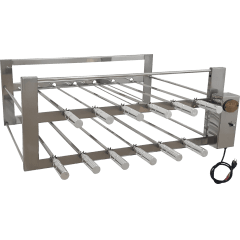 CHURRASQUEIRA ROTATIVA 12 ESPETOS INOX SOB MEDIDA (SISTEMA DE CORRENTE) 18 ESPETOS AVULSOS CHURRASQUEIRA ROTATIVA 12 ESPETOS INOX SOB MEDIDA (SISTEMA DE CORRENTE) 18 ESPETOS AVULSOS