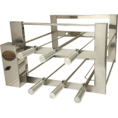 CHURRASQUEIRA ROTATIVA COM 6 ESPETOS COM APOIO EXTRA (SISTEMA DE CORRENTE) E GRELHA URUGUAIA SOB MEDIDA CHURRASQUEIRA ROTATIVA COM 6 ESPETOS COM APOIO EXTRA (SISTEMA DE CORRENTE) E GRELHA URUGUAIA SOB MEDIDA