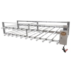 CHURRASQUEIRA ROTATIVA SOB MEDIDA COM 34 ESPETOS COM APOIO (SISTEMA DE CORRENTE) CHURRASQUEIRA ROTATIVA SOB MEDIDA COM 34 ESPETOS COM APOIO (SISTEMA DE CORRENTE)