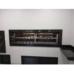 CHURRASQUEIRA ROTATIVA SOB MEDIDA COM 34 ESPETOS COM APOIO (SISTEMA DE CORRENTE)