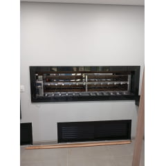 CHURRASQUEIRA ROTATIVA SOB MEDIDA COM 34 ESPETOS COM APOIO (SISTEMA DE CORRENTE)