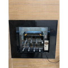 CHURRASQUEIRA ROTATIVA SOB MEDIDA COM 8 ESPETOS COM APOIO (SISTEMA DE CORRENTE)