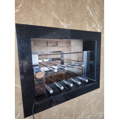 CHURRASQUEIRA ROTATIVA SOB MEDIDA COM 9 ESPETOS  COM APOIO (SISTEMA DE CORRENTE) INOX 304 