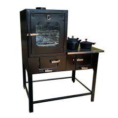 FORNO À LENHA COM FOGÃO NOBRE CHAPA DE FERRO  - FORNO LADO ESQUERDO  FORNO À LENHA COM FOGÃO NOBRE CHAPA DE FERRO  - FORNO LADO ESQUERDO