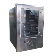 FORNO À LENHA PARA EMBUTIR - FRENTE EM INOX   NOBRE 75CM 